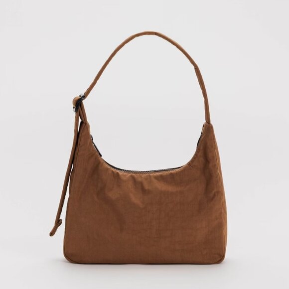 NWT BAGGU Nylon Mini Shoulder Bag / Brown 2024 - Picture 4 of 5